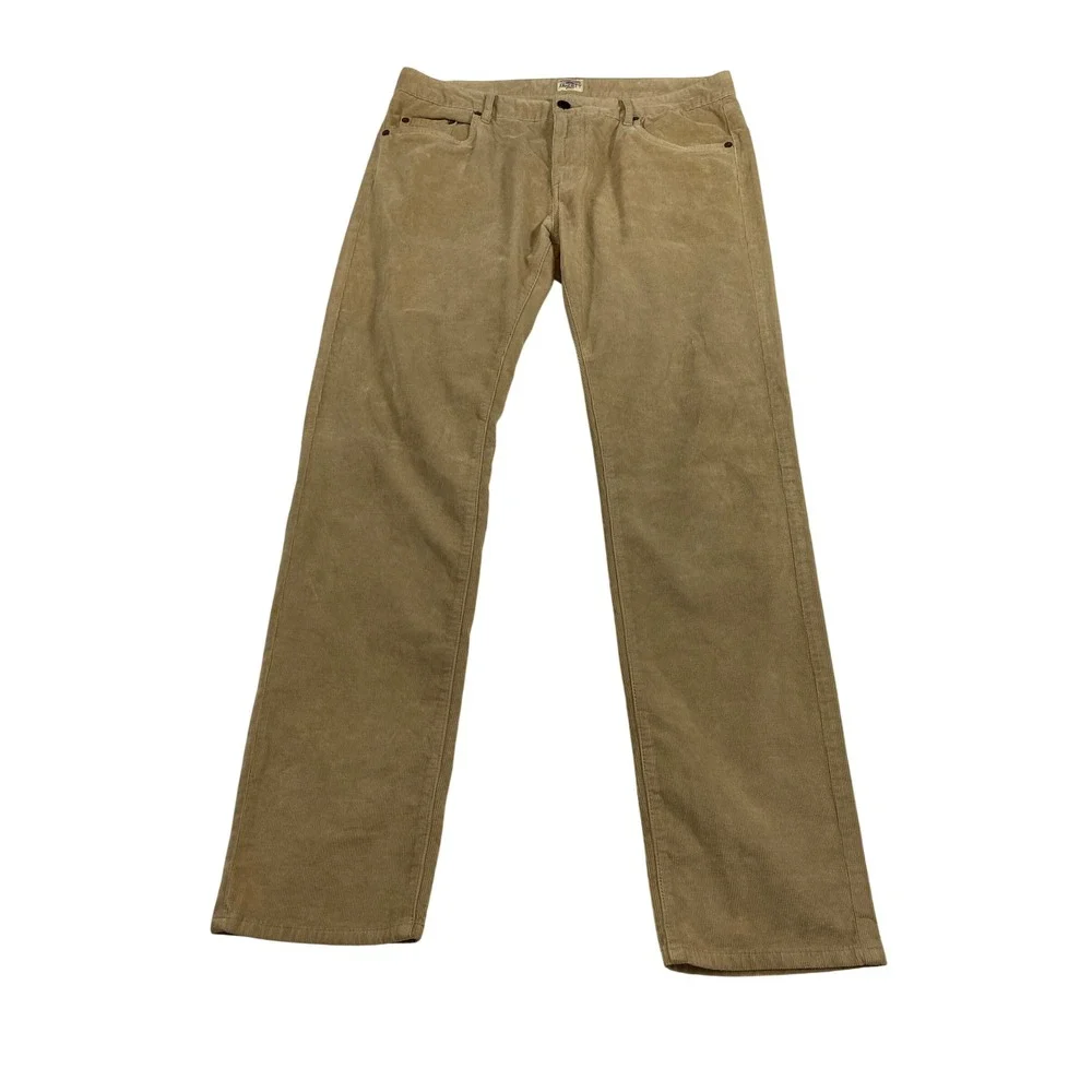 Faherty Brand Mens Tan‎ Khaki Corduroy 5-Pocket Straight Leg Pants